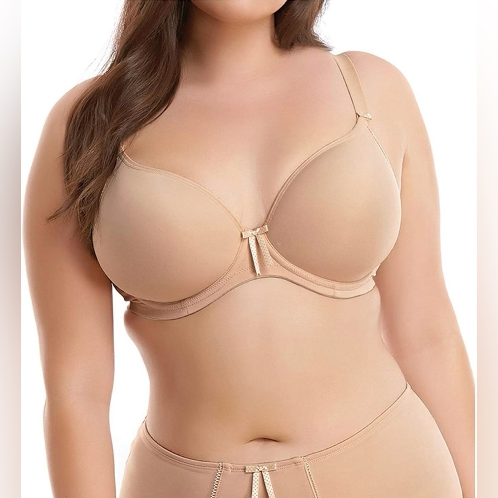 Elomi Women's Bijou Molded T-Shirt Bra. Plunge Without Push Up, Moveable J-Hook